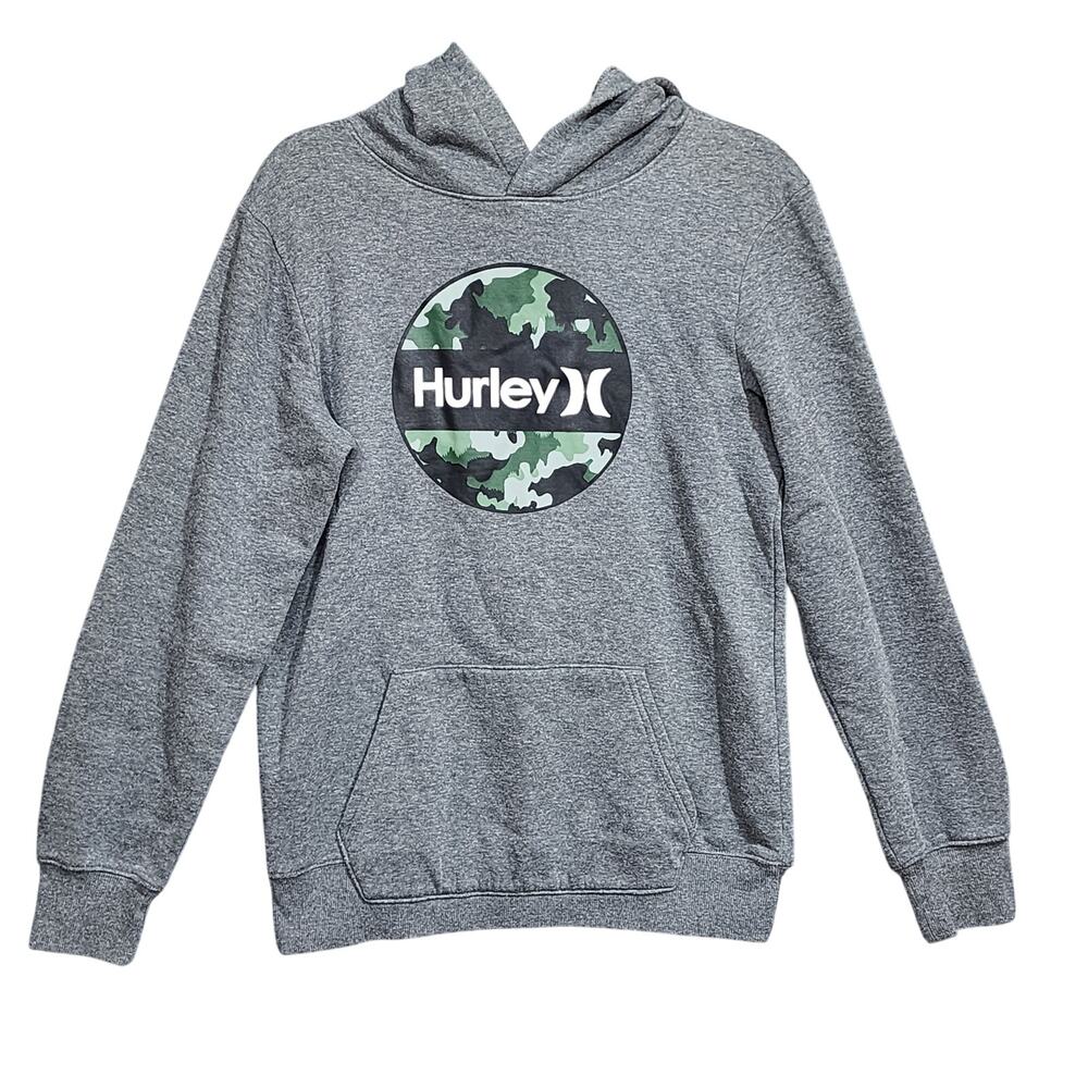 Hurley Hoodie Pullover Boys‎ Heather Gray Size 18/20